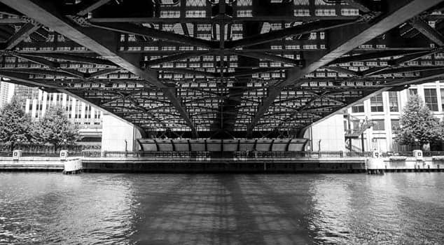 River view under bridge