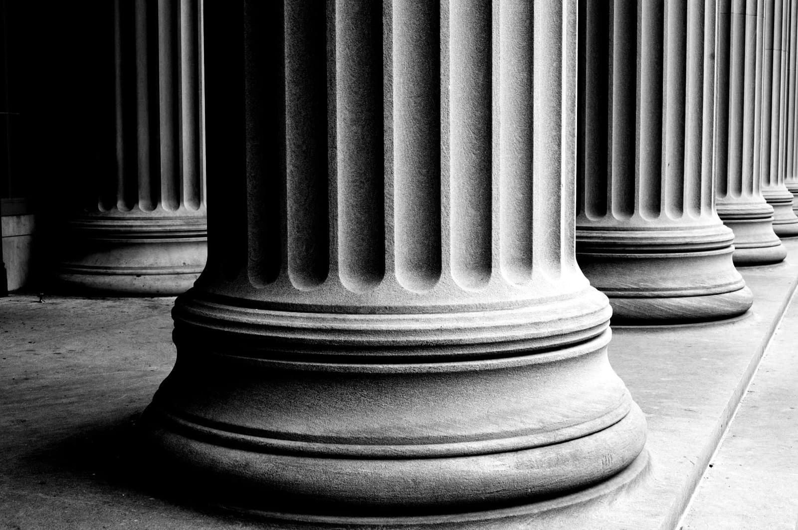 Base of large pillars
