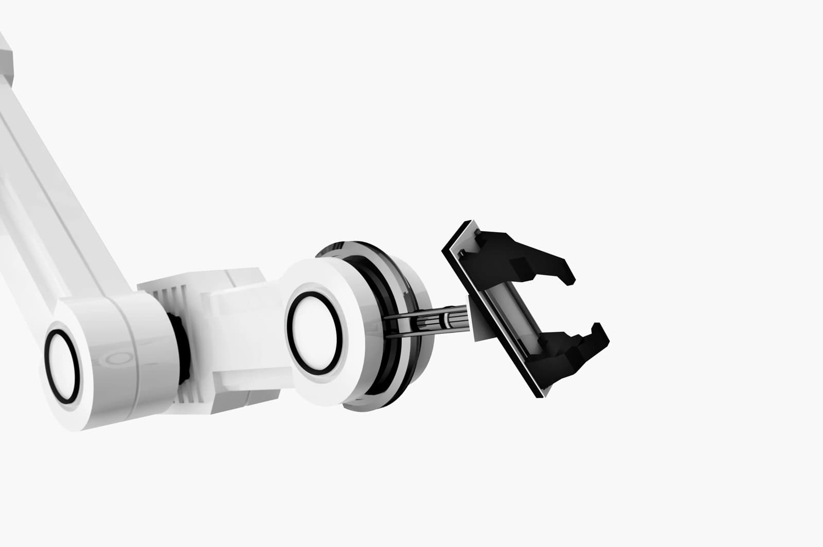 3D illustration of robotic arm